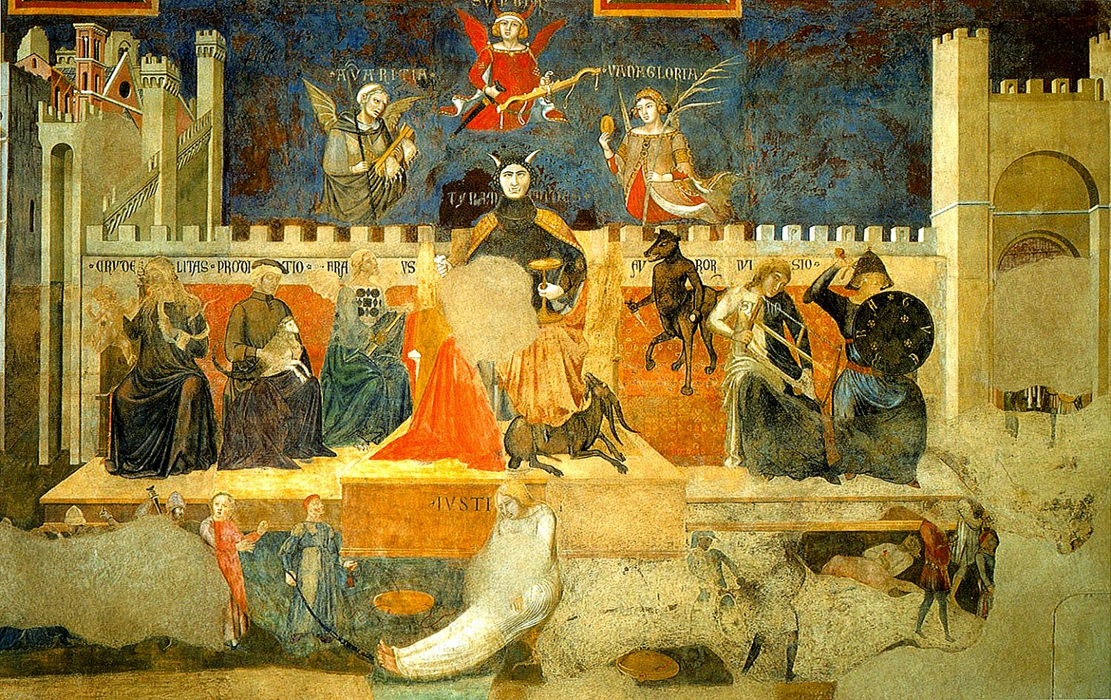 Allegory of Bad Government by Ambrogio Lorenzetti Public Domain Clip ...