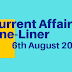 Current Affairs One-Liner: 6th August 2019