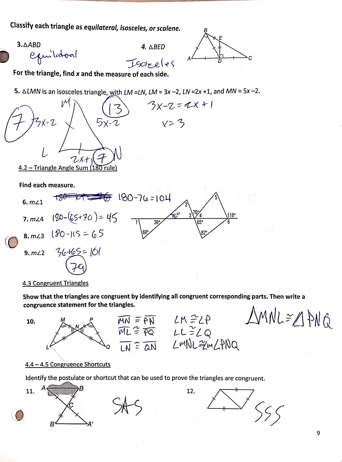 Geometry Circuit Training Answers