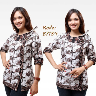 Model Baju Batik Kantor Wanita Kombinasi Modis Model Baju Batik Kantor Wanita Kombinasi Modis
