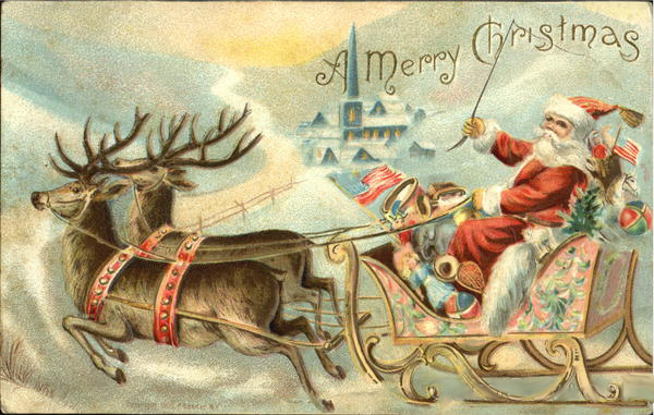 Cartes postales anciennes: Carte ancienne Père Noël