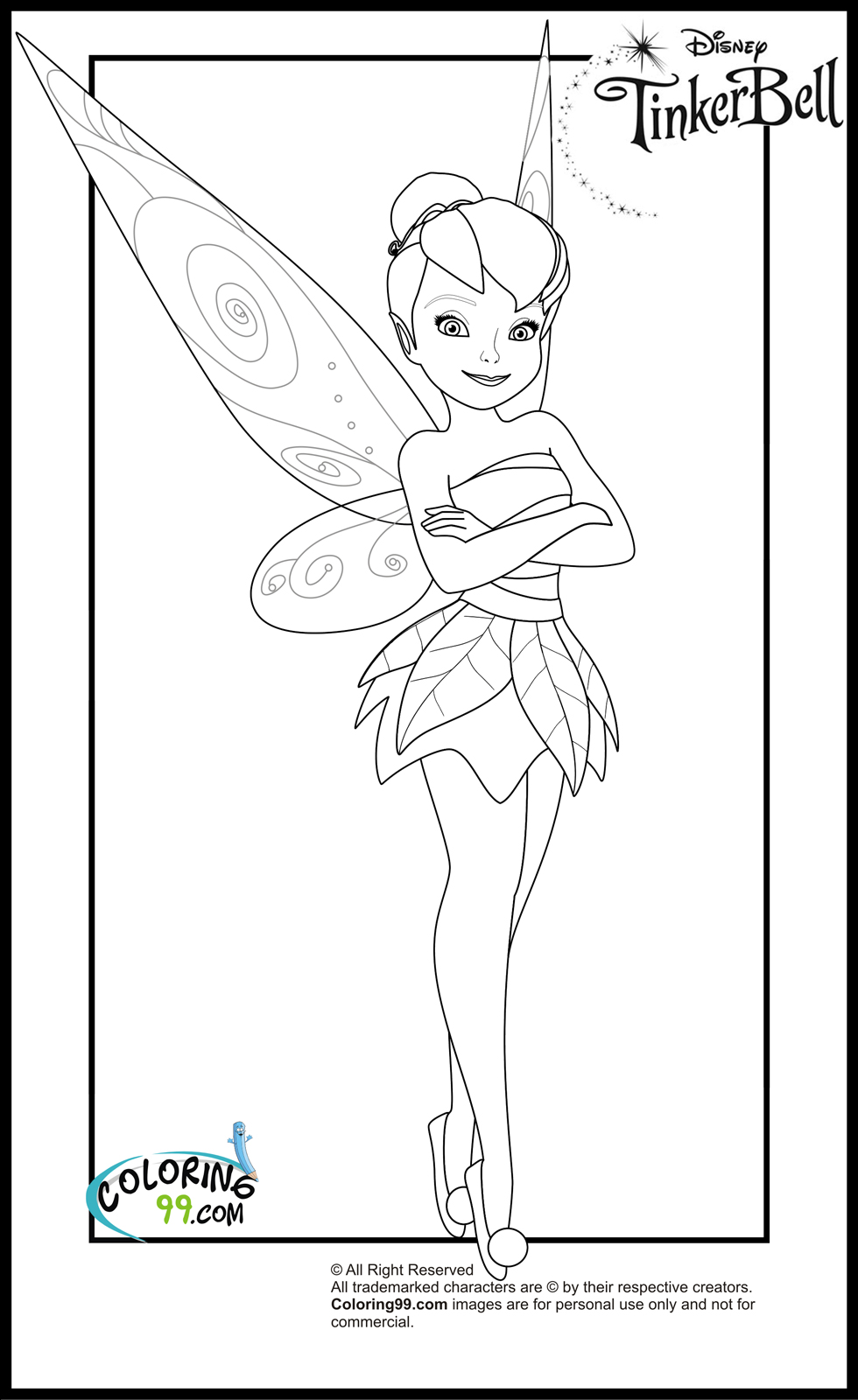 Tinkerbell Coloring Pages Minister Coloring