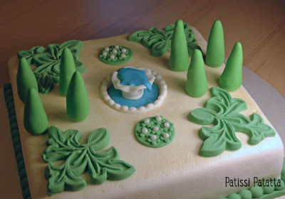 gâteau jardin, garden cake, cake design, pâte à sucre, gumpaste, modelage, patissi-patatta