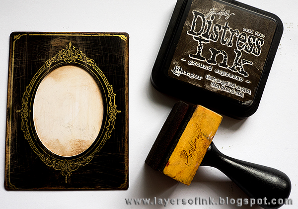 Layers of ink - Hidden Book Box Tutorial by Anna-Karin with Tim Holtz idea-ology vignette box.