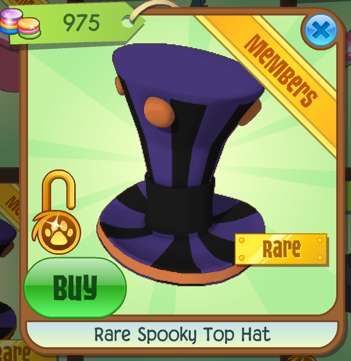Juniper's Animal Jam Grove Rare Spooky Top Hat & Mystery of the Turret