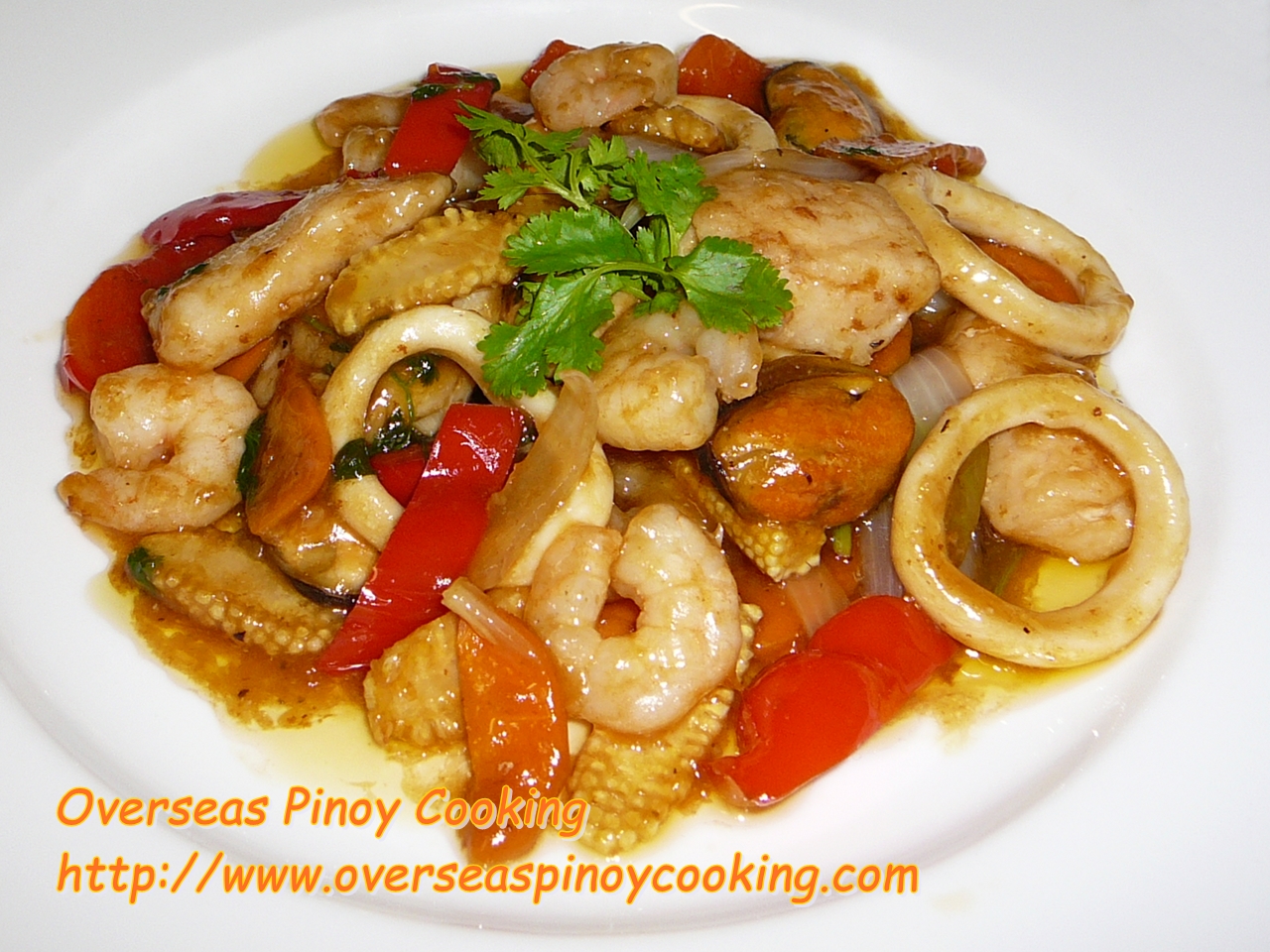 Mix Seafood Strifry with Oyster Sauce