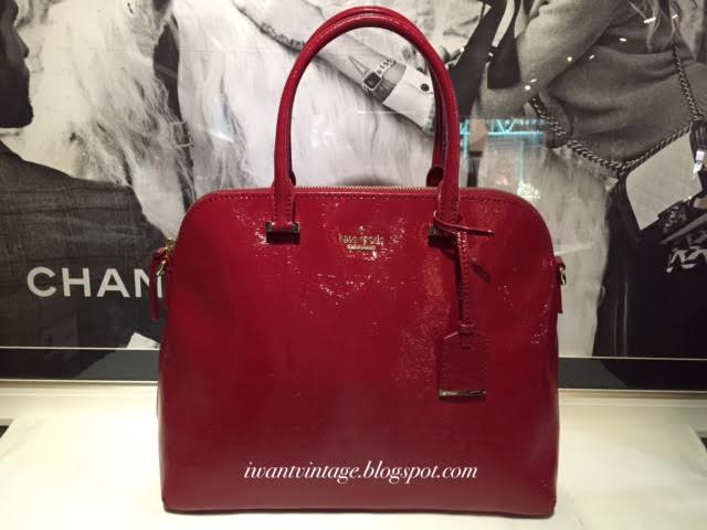I Want Vintage Designer Handbags Kate Spade Cedar Street Kate Spade Cedar Street Patent Leather Margot Tote Red