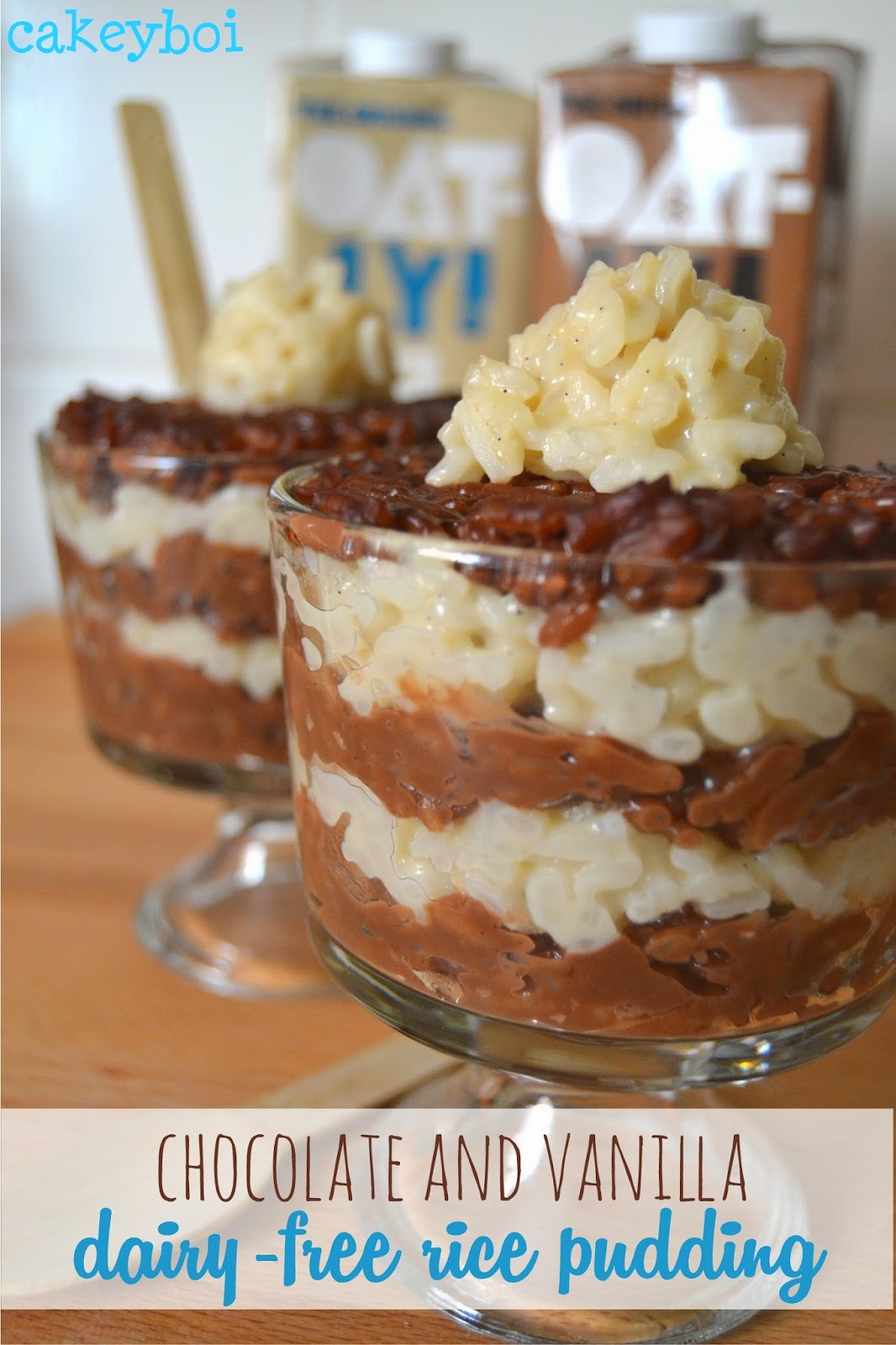 Cakeyboi Chocolate and Vanilla DairyFree Rice Pudding