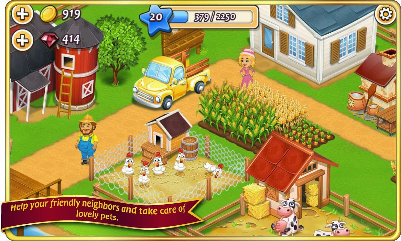 Farm Town MOD APK V1 33 Unlimited Golds And Diamonds Android Game