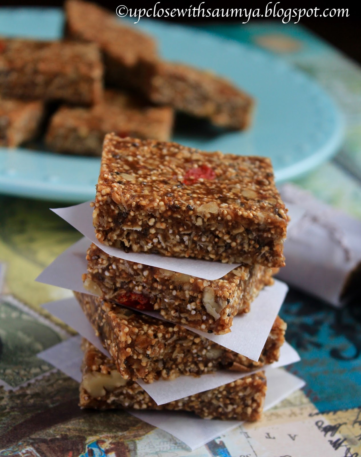 UpclosewithSaumya Amaranth and Dates Energy Bars (No sugar and no bake