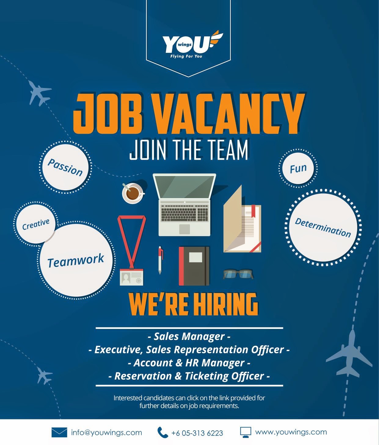 Fly Gosh: YOU Wings - Job Vacancy