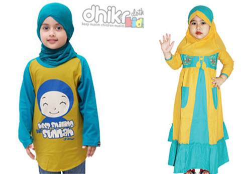 baju muslim anak perempuan 2 tahun