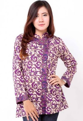 model baju batik wanita lengan panjang modis model baju batik wanita lengan panjang modis
