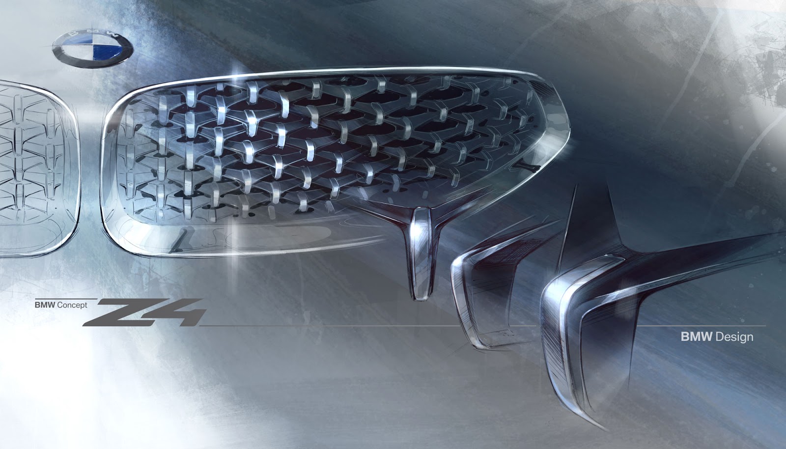 BMW Z4 sketch - grille detail