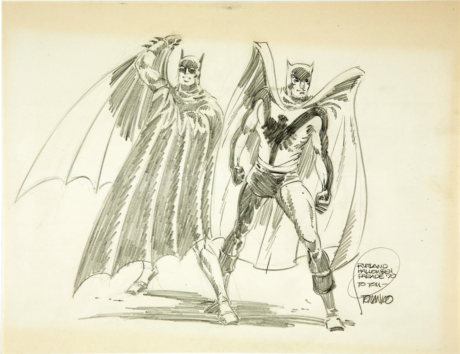 Batman VS Cap'n America by Jack Kirby.