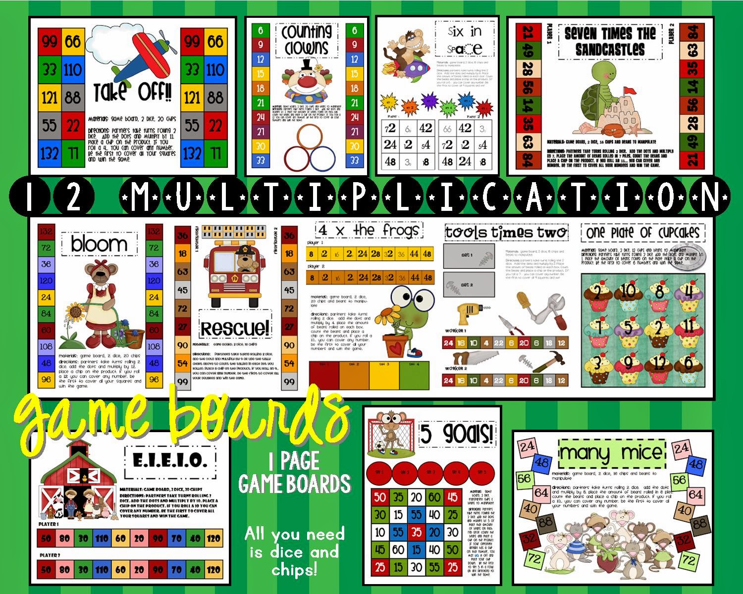 Lory's 2nd Grade Skills: Educents and Multiplication Games
