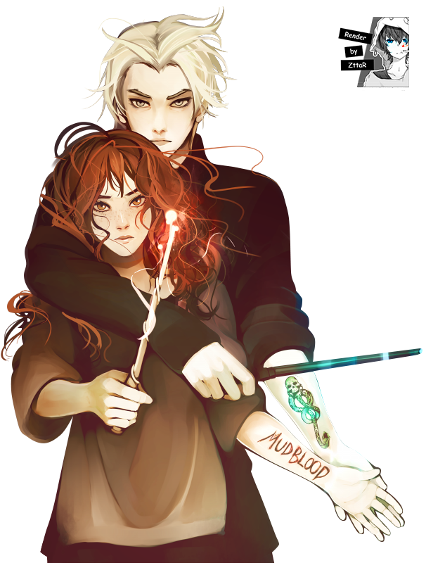 Render Draco Malfoy and Hermione Granger