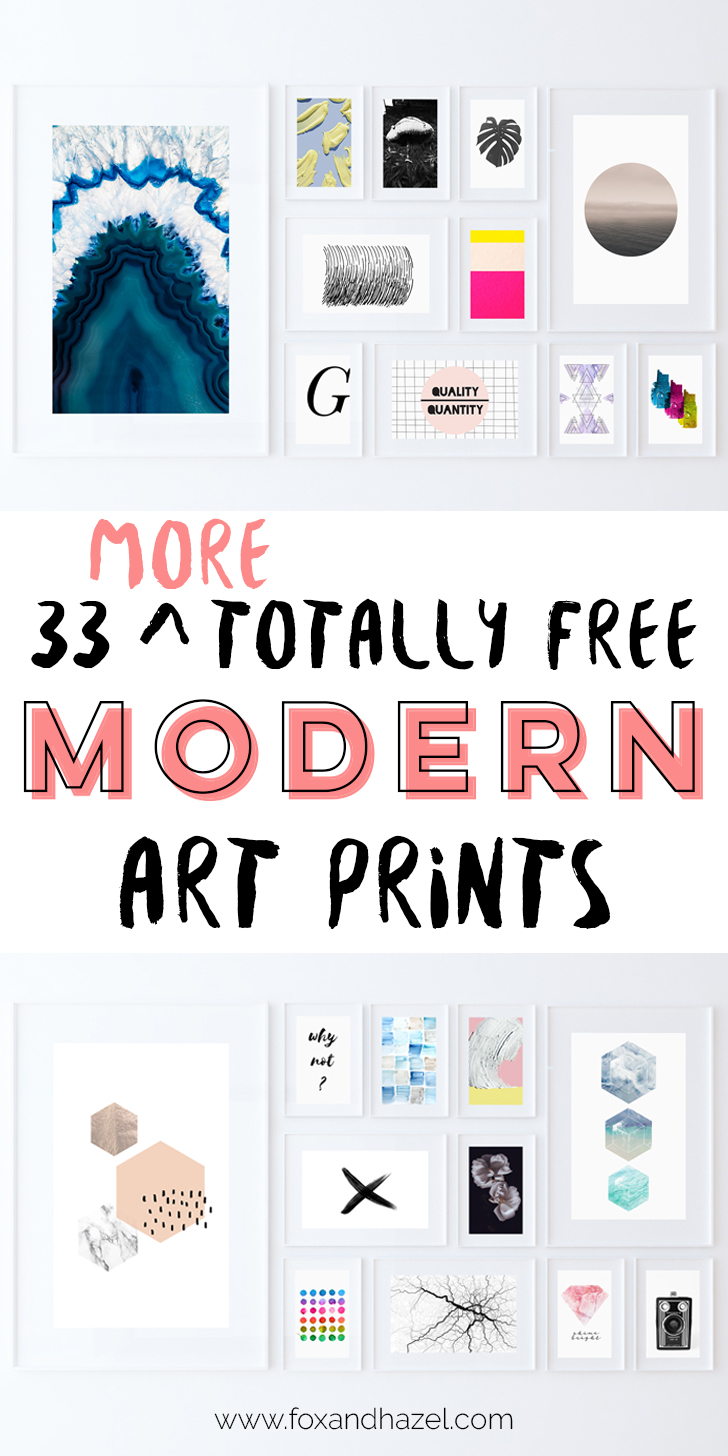 33 Totally Free Modern Art Prints // Fox + Hazel