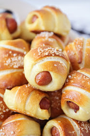 These adorable and easy to make mini pretzel dogs are the perfect appetizer!