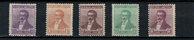 Argentinian stamps issued in 1916 issued commemorating the Centennial of Independence