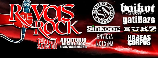 Rivas Rock, 2016, Festival, cartel, horarios, música, concierto