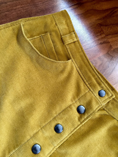 Diary of a Chain Stitcher: Honey Mustard Cotton Corduroy Rosari Mini Skirt from Pauline Alice