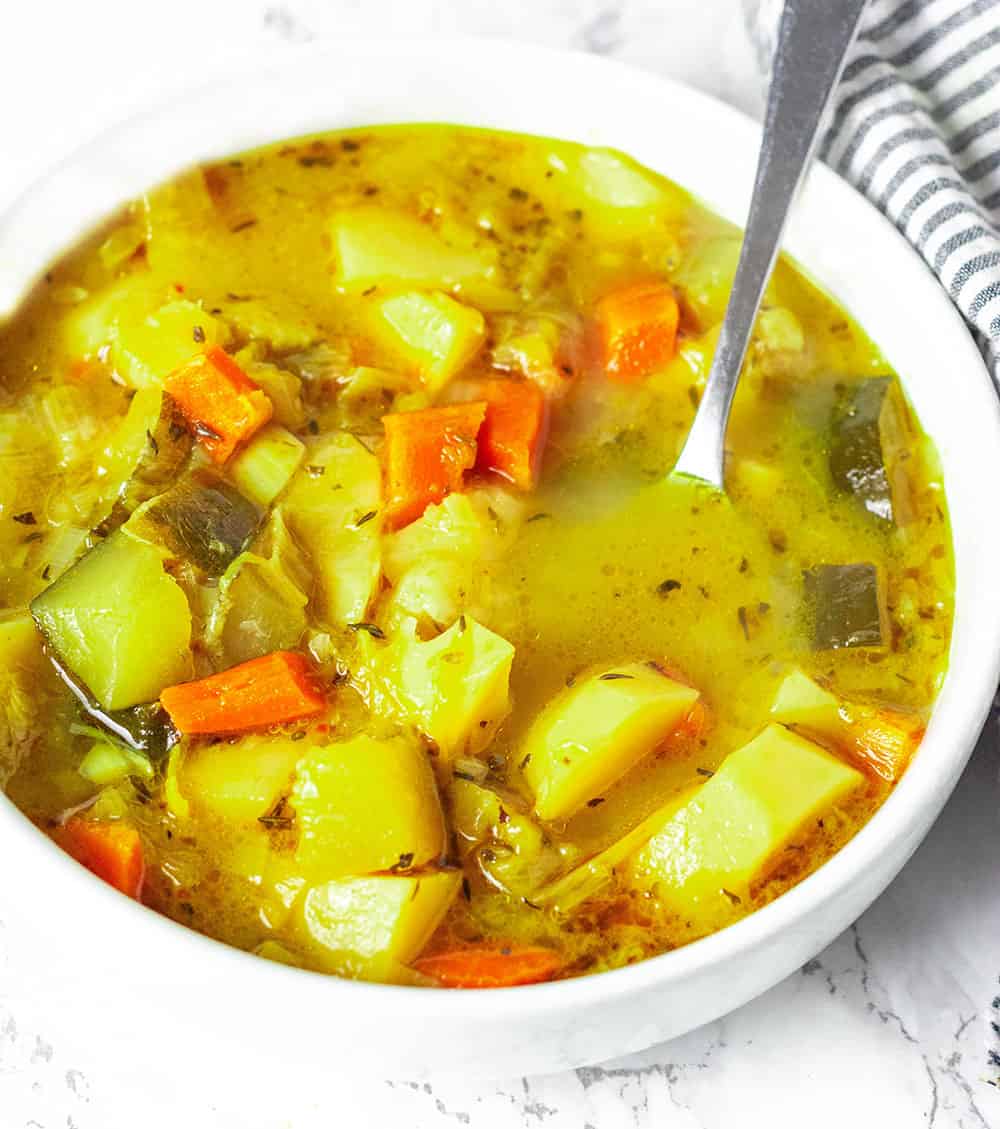 This Vegan Potato and Vegetable Soup is perfect for these cold winter