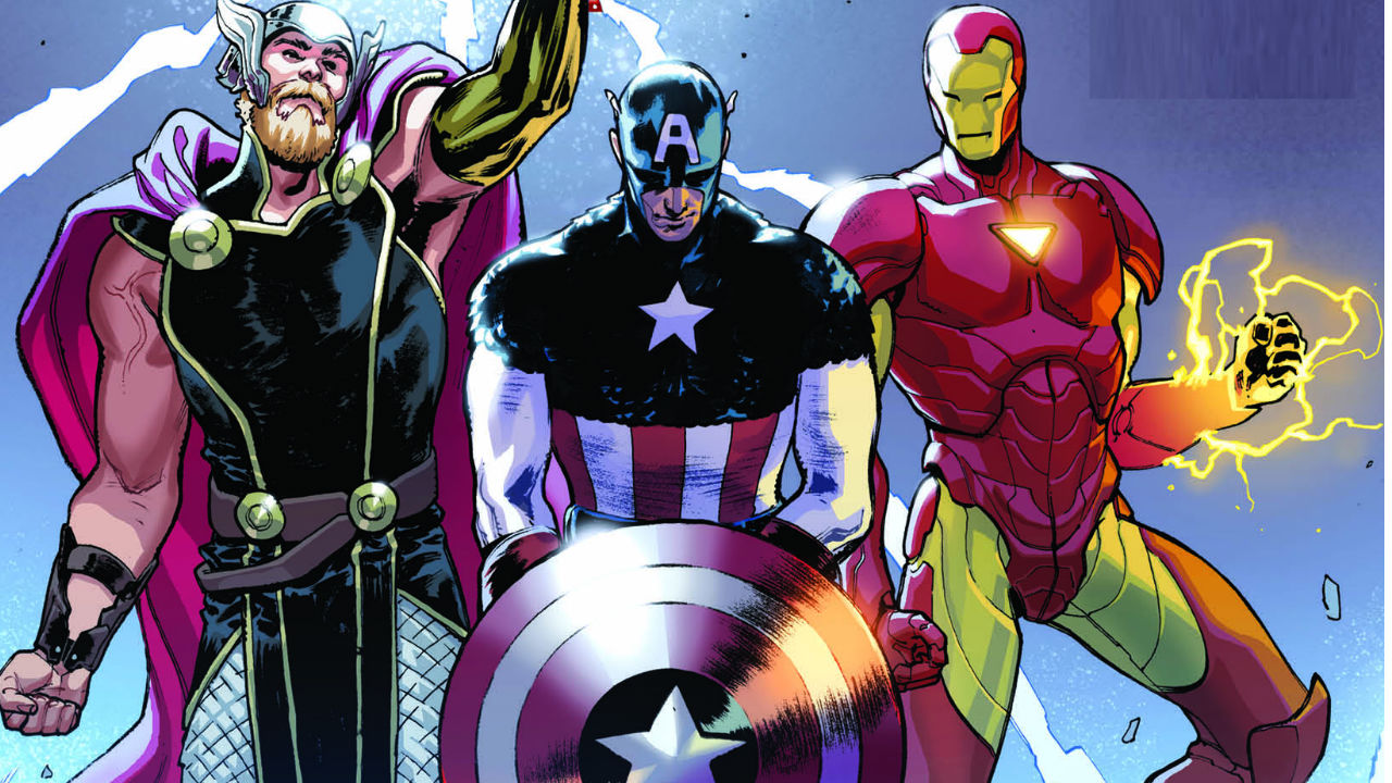 Comic Frontline Thor Captain America Iron Man Fight As One In Avengers 1