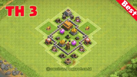formasi clash of clans town hall 3 hybrid base layout formasi clash of clans town hall 3 hybrid base layout