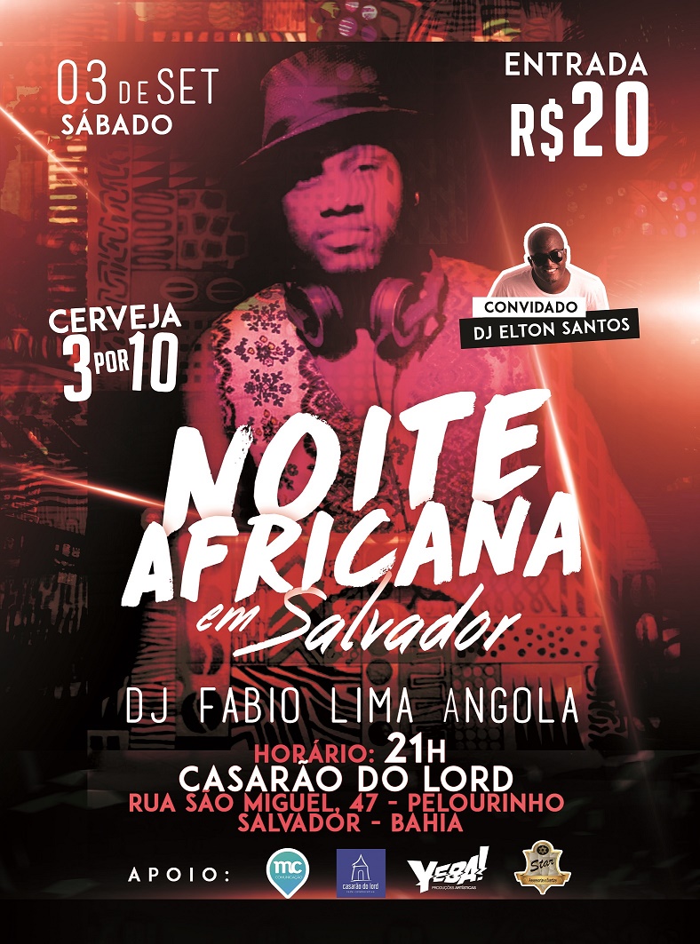 flyer poster noite africana