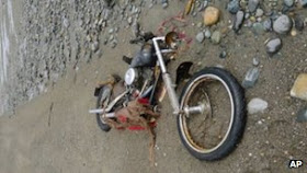 Motosikal Harley Davidson milik Yokoyama tersadai di sebuah pulau - AP 