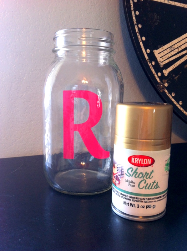 Copy Cat Looks DIY Initial Mason Jar