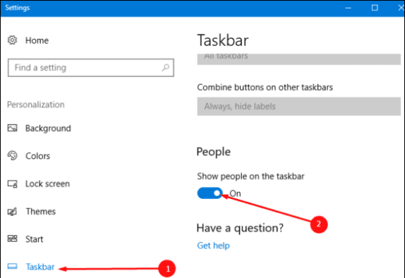 How to Hide People Icon on Taskbar in Windows 10