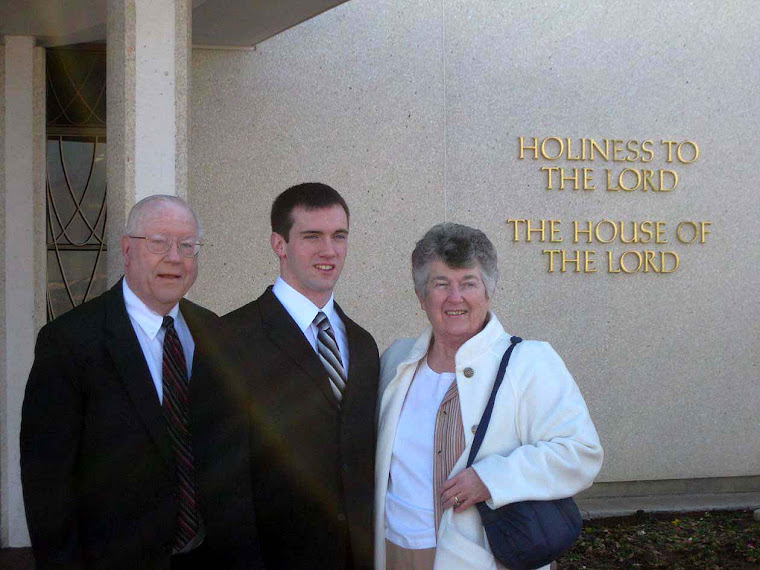 At Provo Temple with Grandma and Grandpa Buckwalter