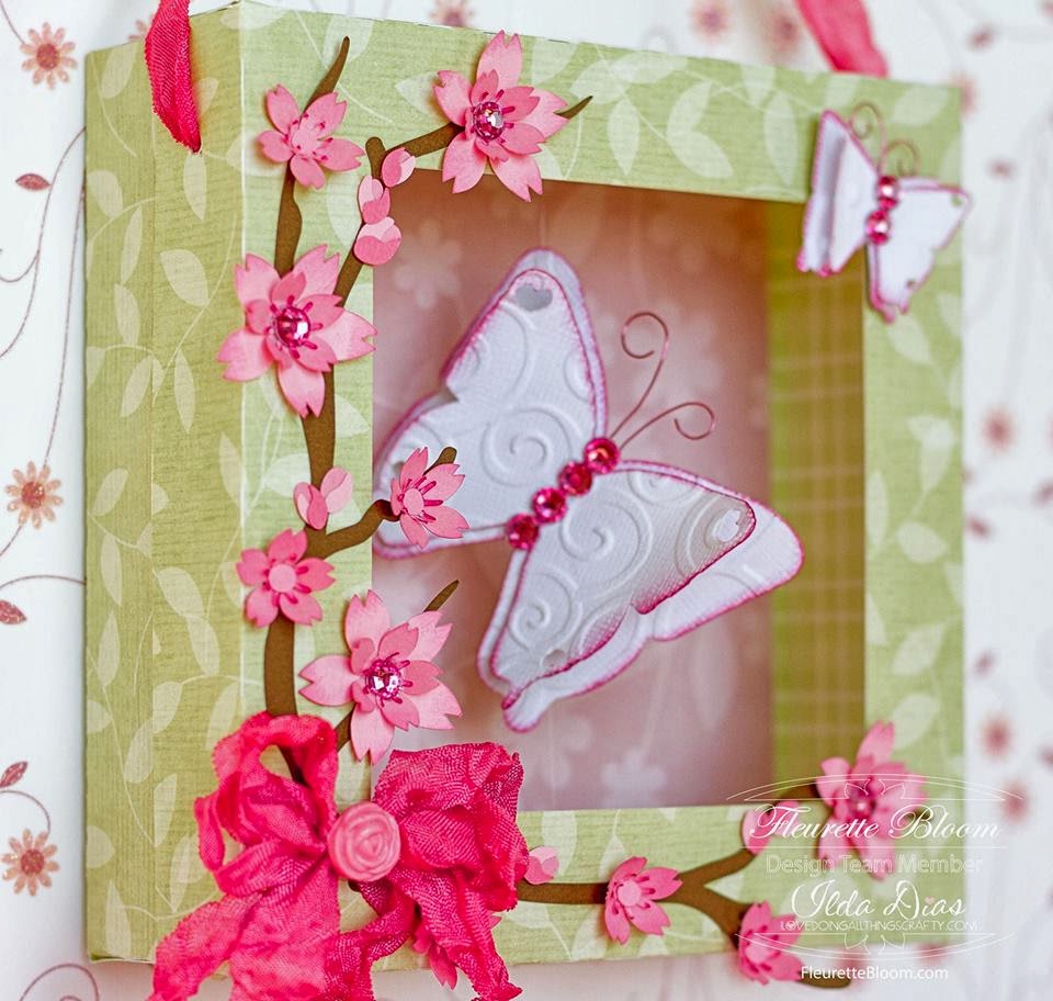 I Love Doing All Things Crafty Butterfly Shadow Box for Fleurette