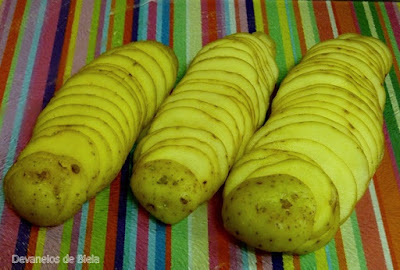 Receita de batatas laminadas assadas