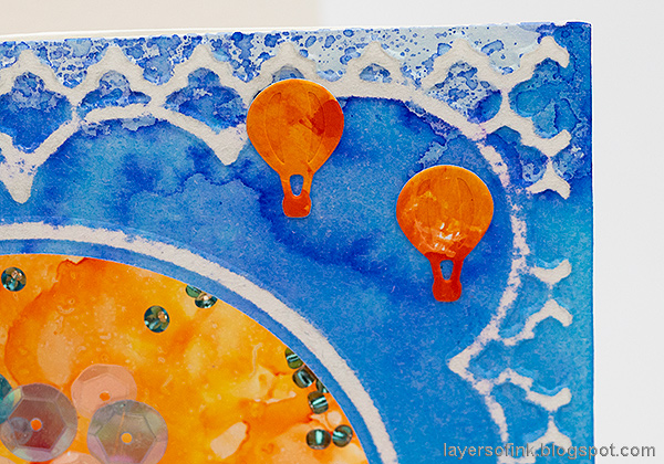 Layers of ink - Hot Air Balloon Shaker Card Tutorial by Anna-Karin Evaldsson.