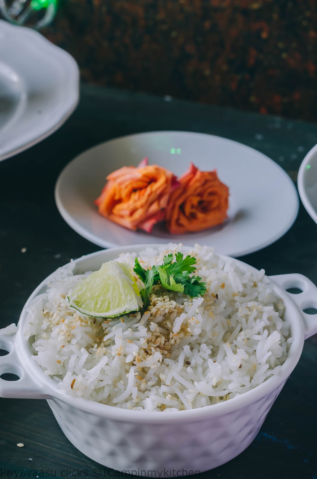 Lime and sesame seeds rice I Camp in my Kitchen