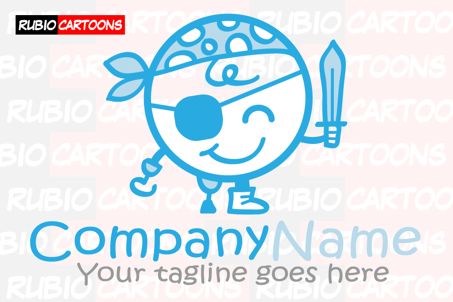 LOGOSTORE: CHILDISH LOGO OF FUNNY PIRATE