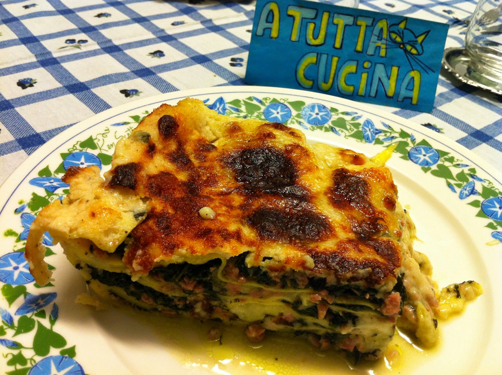A TUTTA CUCINA LASAGNE alla MORTADELLA e SPINACI