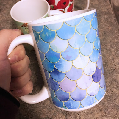 Holding the Aqua Mermaid Scale Pattern Society6 Mug Holding the Aqua Mermaid Scale Pattern Society6 Mug