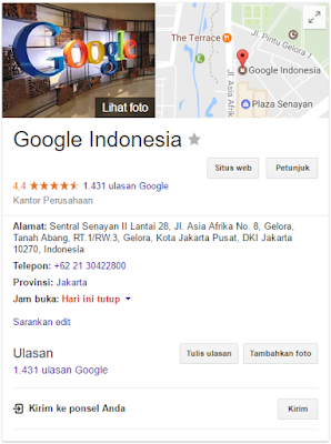 Google Indonesia hasil pencarian google indonesia di Google Business Local atau My Business