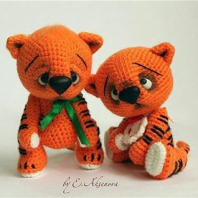Тигренок амигуруми крючком
