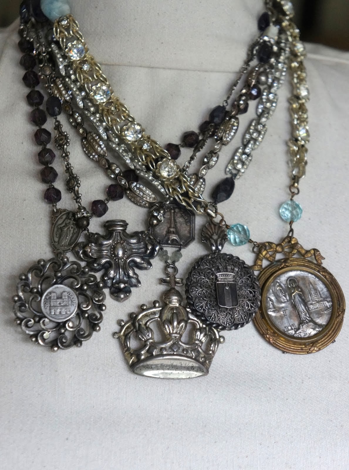 Vintage French Pendant Necklaces