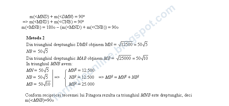 Evaluare Nationala matematica clasa a 8-a 2015 - subiecte rezolvate