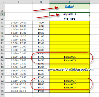 Control de Agenda en Excel.