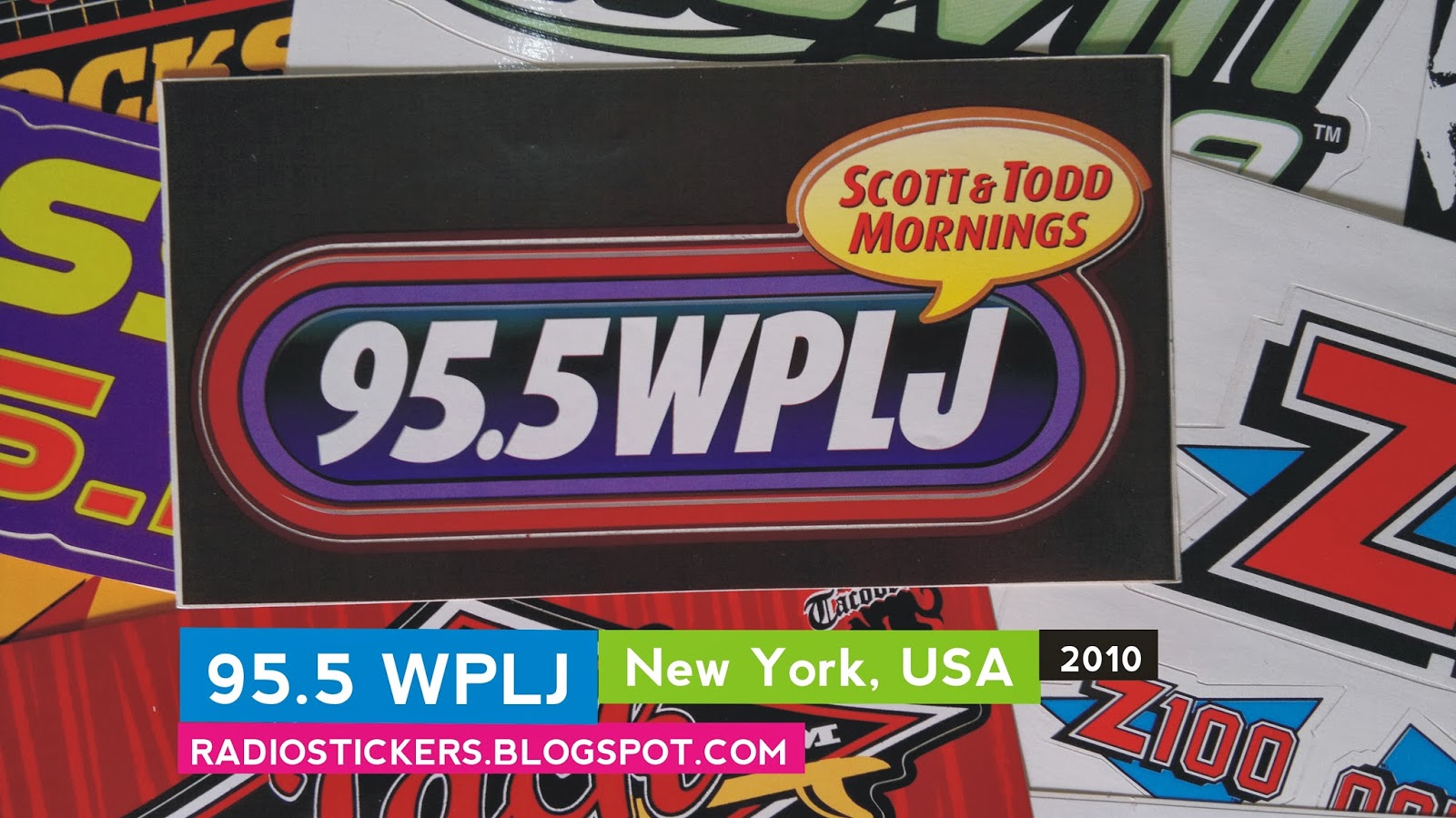 RADIO station stickers... and more!: 95.5 WPLJ, New York (1990s-2010)