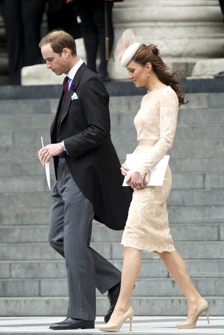 GoS: Kate Middleton - Alexander McQueen Lace Dress St Pauls Catherdral