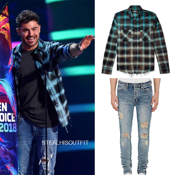 blue flannel with blue jeans