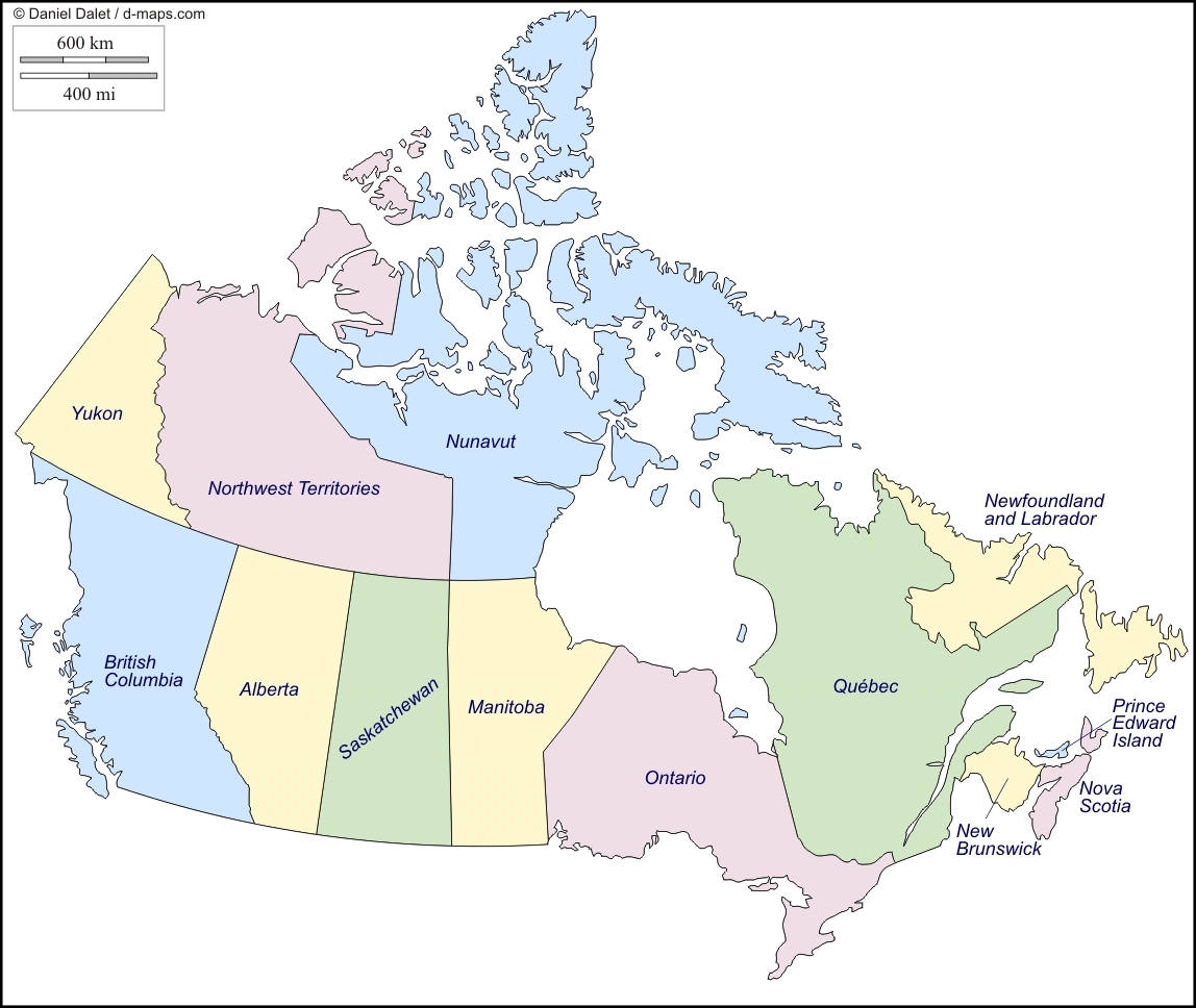 Mapas del Mundo: Mapa de Canada